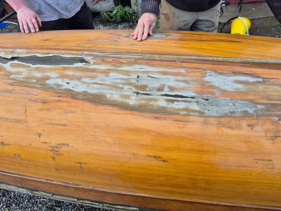 CUSTOM BUILT CEDAR STRIP ROWING SKIFF