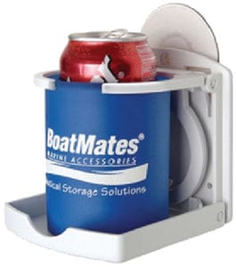 BoatMates 21702 Folding Drink Holder: White: 2/pk