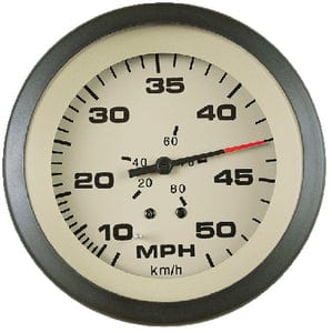 Sierra 59703P Sahara Series 3" Black & Tan 0-7:000 RPM Dial Range Tachometer Gauge with Outboard Alternator or Coil Sender Code