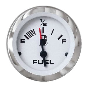 Sierra 65501P Lido Series 3" White & Stainless Steel 0-80 PSI Dial Range Oil Pressure Gauge with IA 15001-Single/IA15003 Dual Station Sender Code