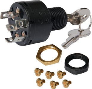 Sierra MP41000 Magneto 3 Position 5/8" Polyester 6 Screw Terminal 12V 15 Amp Ignition Starter Switch