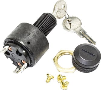 Sierra MP41030 Conventional 3 Position 5/8" Polyester 3 Screw Terminal 12V 15 Amp Ignition Starter Switch