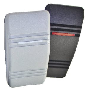 Contura III Illuminated Weather Resistant Illuminated Rocker Switch: On/Off: Black & Gray