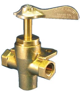 Brass Three-Way Valve: 1/4" FNPT