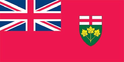 Flying Colours Nylon Ontario Flag: 9" x 18"
