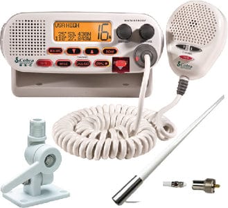 Cobra MRF45DSVK VHF Radio Package w/8' Antenna & Mt.