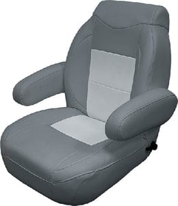 Wise 3126784 High Back Pontoon Helm Seat: Brite White