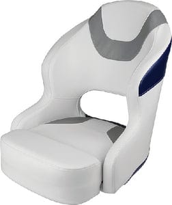 Wise Baja Series Bucket Seat: Brite White / Grey / Round Midnight