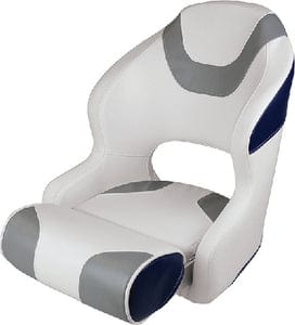 Wise Baja Series Bucket Seat w/Bolster: Brite White / Grey / Round Midnight