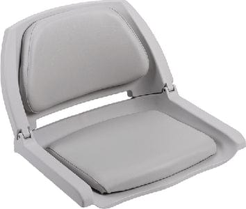 Wise 8WD139LS717 Deluxe Molded Plastic Fold-Down Seat w/Cushions: Gray/Gray