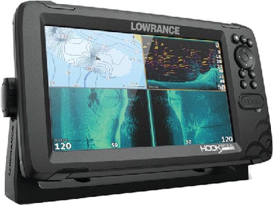Lowrance 00015851001 Hook Reveal 9 Fishfinder TripleShot™ w/Downscan/Sidescan Imaging & C-MAP Contour+ Mapping: 9"