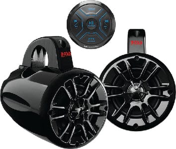 Boss Audio MG150T4 Receiver And Waketower/UTV/ Roll Bar 4" Speaker System Package
