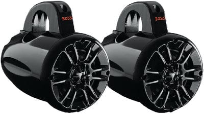 Boss 4" Weatherproof 2-Way Waketower Speaker System: Black: pr.