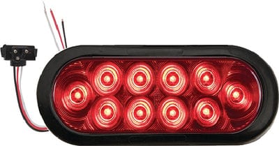 Optronics STL72RK Waterproof Stop & Turn LED Oval Tail Light Kit: Polycarbonate Lens & Housing
