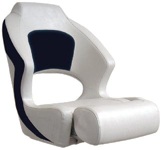 Springfield Deluxe Sport Flip Up Seat: White/Navy