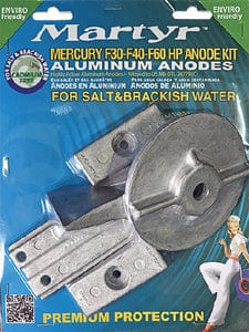 Martyr Aluminum Anode Kit For Mercury F30-F40-F60HP Engines