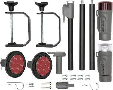 Attwood 141967 All-Craft Battery Operated LED Portable Nav Light Kit w/Threaded Pole: Marine Gray