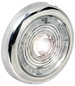 1-1/2" White Interior/Exterior Light w/SS Bezel