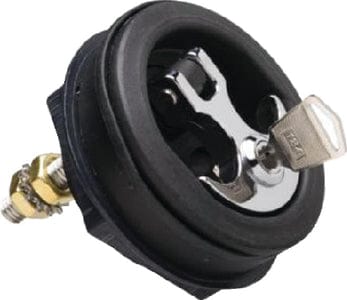 T-H Marine ALC1DP Locking Anchor Handle Lock: Black Body: Chrome Handle