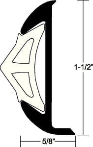 Alum Rub Rail 1-1/2" X 12'