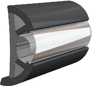 Taco V119970BKA1001 Suproflex Rub Rail Moulding Only: Large: 100': Black
