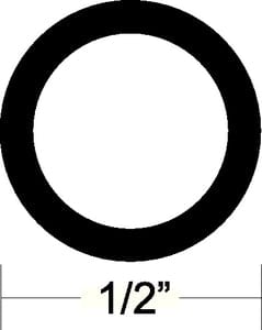 Taco V120003BKA501 Flexible Vinyl Insert: 50' Black