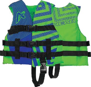 Airhead 3008102ALGBL Child/Youth Trend Vest: Child: Green/Blue