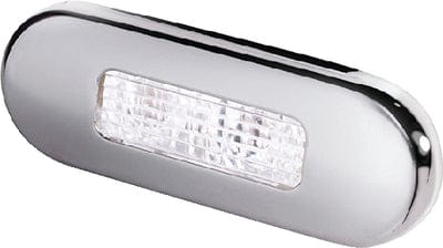 Hella 980869301 Oblong LED Surface Mount Courtesy Lamp: White w/SS Rim