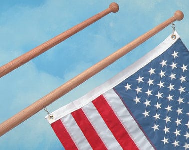 Whitecap Teak Flag Pole: 30"