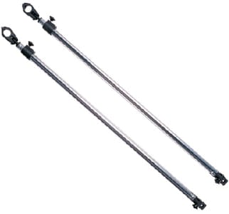 Taylor Adjustable Bimini Support Poles (2) 28 to 48" With 7/8" Jaw Slides (2) and Deck Hinge