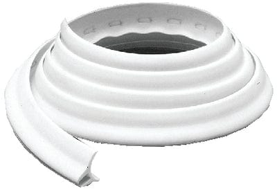 Taylor White Twin-Flap Vinyl Deck Channel 1/4" W x 5/8" H x 110" L