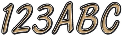Hardline Series 400 Registration Kit: Smooth Cursive Font With Left to Right Color Gradation (Includes 4 Sets of 3" A-Z: 0-9)