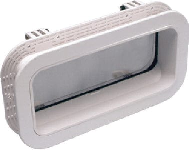Beckson PO512-WC-10 Self-Drain™ Opening Port: White w/Clear Lens