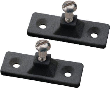 Side Mount Deck Hinge: 2-Hole: Black: Pair