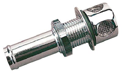 Straight Gas Tank Vent: Chrome Brass