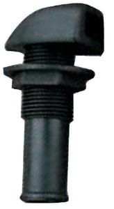 Straight Gas Tank Vent: Black Nylon