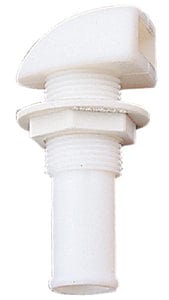 Straight Gas Tank Vent: White Nylon