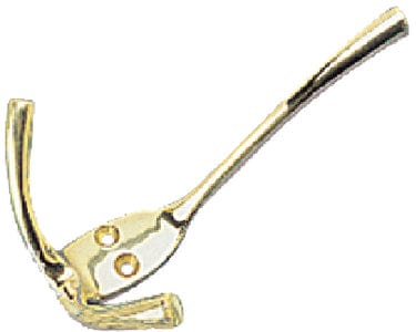 Sea-Dog 671525 Triple Coat Hook - Brass: Brass: pr.