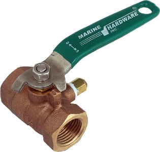 Marine Hardware BV100 Bronze Full Flow Ball Valve: 1"