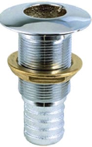 Marine Hardware THH34 Chrome/Bronze Thru-Hull For Hose: 3/4"
