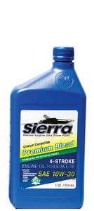 Sierra 9420CAT3 4-Stroke Marine Outboard Engine Oil: 10W-30: Gal