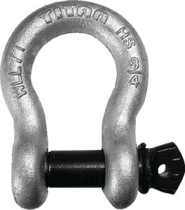 High Strength Galvanized Bow Shackle: 3/4"