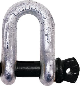 High Strength Galvanized D Shackle: 1/2"