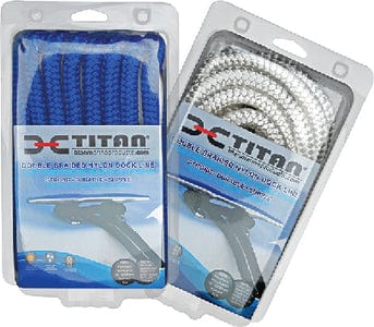 Titan Premium Double Braid Nylon Dock Lines: White/Gold: 3/8" x 20'