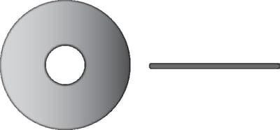 Stainless Fender Washer<BR>#8: .050" Thick: OD 3/4"