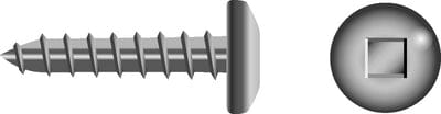 Square Tapping Screw - Pan Head: #10 x 1/2"