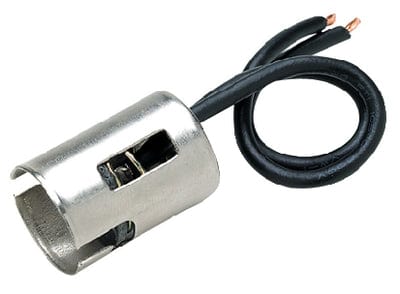 Seachoice Chrome Plated Brass Bayonet Socket With 4" Wire Lead