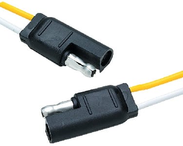Seachoice 2 Pole Molded Line Connector With 12" Lead On Each Side