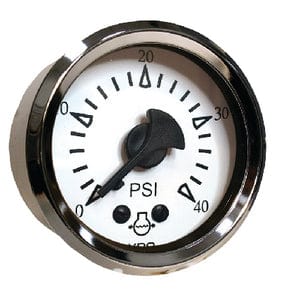 Seachoice 15144 Gauge: Chrome Bezel / White Face: Water Pressure
