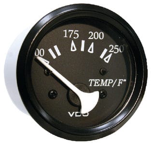 Seachoice 15291 Gauge: Black Bezel / Black Face: Engine Temp
